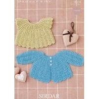 Matinee Coat and Angel Top in Sirdar Snuggly 4 ply (4510)