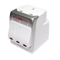Masterplug 3-way Surge Protected Power Socket Adapter (white)