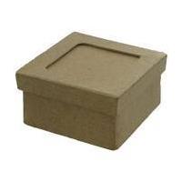 Mache Square Relief Box 8 cm