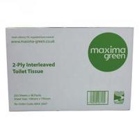 maxima bulk pack toilet tissue 2 ply 250 sheets white pack of 36
