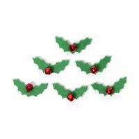 Make It Merry Holly and Bells 3D Felt Toppers 6 Pack