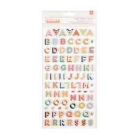 Marquee Alphabet Chipboard Thickers Stickers