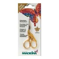 madeira gold plated stork embroidery scissors gold