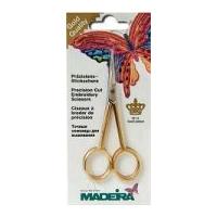 madeira gold plated straight embroidery scissors gold