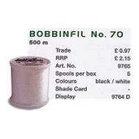 Madeira No 70 Machine Embroidery Bobbin Fill Thread 500m White