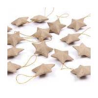 Mache Hanging Stars 4cm 15 Pack