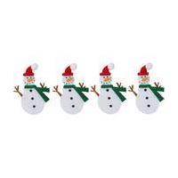 Make It Merry Snowman 3D Felt Toppers 4 Pack