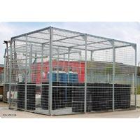 maxibox grey 225m x 24m secure mesh storage enclosure cage