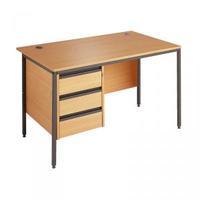 maestro 1228w desk 3 drawer pedestal beech