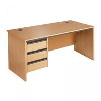 Maestro 1228 P End 3 Draw Pedestal Oak