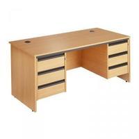 Maestro 1532 P End 2x 3 Draw Pedestal Oak