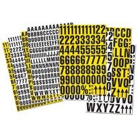 Magnetic 23mm Letter Sets for shelving/racking Yellow