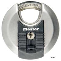 master excell stainless steel discus padlock 16mm shackle 70mm body