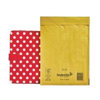 Mail Lite Padded Postal Bag Size D1 181x273mm Gold Pack of 100