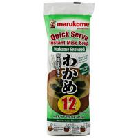 marukome quick serve instant miso soup wakame seaweed