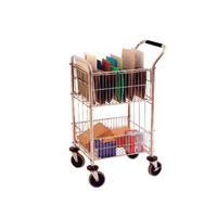 Mail Room Trolley With 2 Baskets Chrome 320537