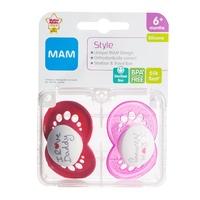 MAM Style 6+M Soother - Girl ( Pink)