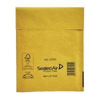 mail lite bubble lined size a000 110x160mm gold postal bag pack of 10