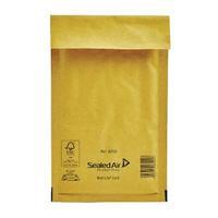 mail lite bubble lined size b00 120x210mm gold postal bag pack of 10