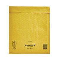Mail Lite Bubble Lined Size E2 220x260mm Gold Postal Bag Pack of 10