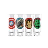 marvel set of 4 mini shot glasses