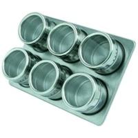 mastrad 6 magnetic spice jars with rack