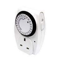 Masterplug TM24 24-Hour Mechanical Segment Timer with Switch and Power Neon Indicator