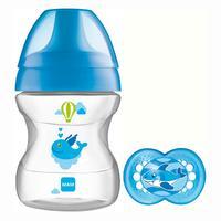 MAM Learn To Drink Cup 190ml and 6 Months Plus Soother - Blue