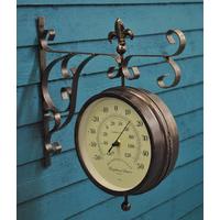 Marylebone Station Double Sided Clock & Thermometer by Smart Garden