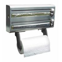 master class stainless steel cling film foil and kitchen towel dispens ...