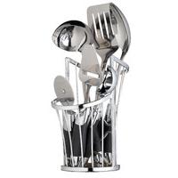 Master Class Chrome Wire Utensil Holder With 2 Compartments