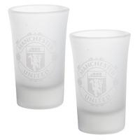 Manchester United 2pk Frosted Shot Glass