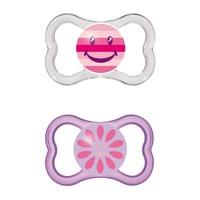 Mam Air Soother 6mths + Girls Colours