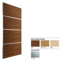 Made to Measure Minimalist 4 Panel Wood Effect Sliding Wardrobe Door (W)550-740mm