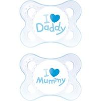 Mam Style Soothers For 0 Months + With Sterilisable Travel Case (blue)