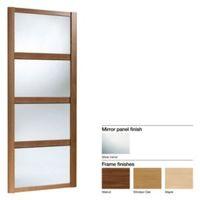 made to measure shaker 4 panel mirror sliding wardrobe door w741 913mm