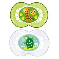 mam crystal soother 2 pack 6 months assorted colours boys colours