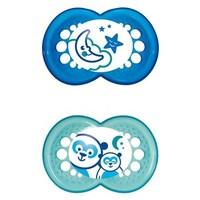 mam night soother 2 pack 12 months assorted colours girls