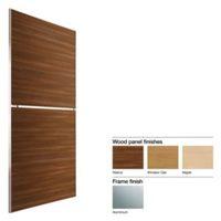 Made to Measure Minimalist 2 Panel Wood Effect Sliding Wardrobe Door (W)1060-1180mm