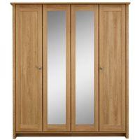 Manor Oak Effect 4 Door Wardrobe (H)1932mm (W)1697mm