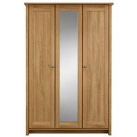 manor oak effect 3 door wardrobe h1932mm w1297mm