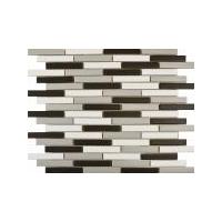 Matt Grey Blend Long Brick Mosaic Tiles - 347x300x4mm