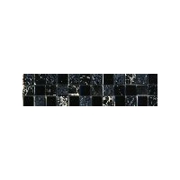 Marble & Glass Black Border Tiles - 300x75x8mm