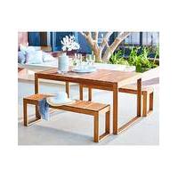 Malmo Acacia Table and Bench Dining Set