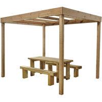 Machine Mart Xtra Forest 221x200x300cm Dining Pergola Without Panels