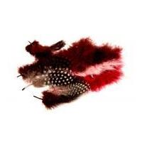 Marabou & Guinea Feathers Plum