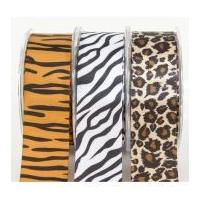 May Arts Leopard Animal Print Grosgrain Ribbon