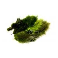 marabou guinea feathers green