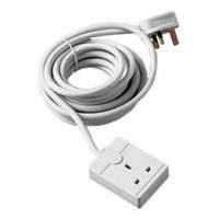 Masterplug 1-way Power Socket With 5m Extension Lead 13a (white)