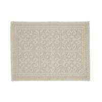Marinette Saint-Tropez Astone Beige Tile Cotton Bath Mat (L)50cm (W)700mm